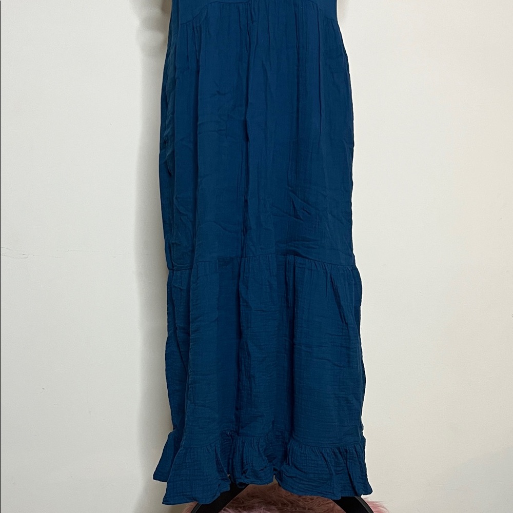 Universal Thread Elegant Blue Ruffle Maxi Dress - image 3